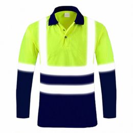 Sudadera de alta visibilidad para hombre, jersey con capucha de alta visibilidad, sudadera reflectante con manga Lg, camisa de pana w724 #