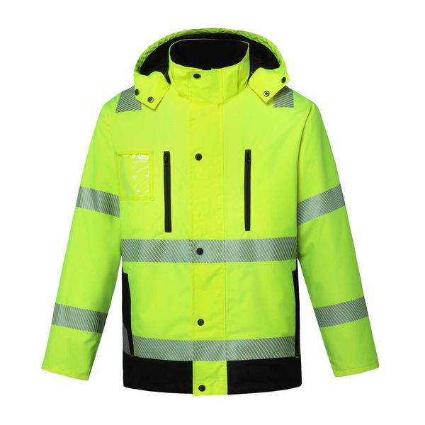 Veste réfléchissante imperméable haute visibilité, vêtements de travail, veste réfléchissante lumineuse