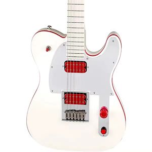 Classique rouge Kill Switch Arcade John 5 fantômes guitare électrique blanche double corps rouge reliure micros rouges miroir Pickguard