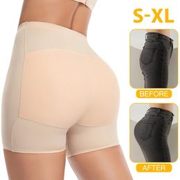 Cintura alta Big Fake Ass Bragas Mujeres Adelgazar Butt Lifter Acolchado Push Up Hip Enhancer Shapewear Body Shaper Shorts Ropa interior 240113