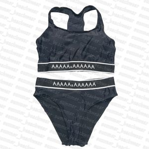 Hoge taille bikini's Set dames tanktop badmode Letters bedrukte bikinisets Casual stijl strandkleding