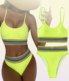 Taille haute Bikinis Maillots De Bain Femmes Push Up Maillots De Bain Imprimé Maillot de bain Biquini Bikini Brésilien 2021 Été Nouveau Beachwear1907354