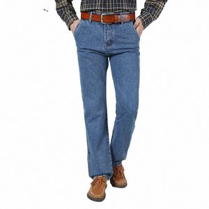 Taille haute classique jeans pour hommes poches inclinées décontractées Cott droit LG Denim pantalon qualité printemps automne Denim salopette hommes Z0dK #
