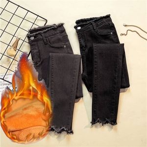 Hoge taille jeans vrouwelijke denim broek 5xl plus code dames jeans donna stretch bodems feminino skinny broek voor vrouwen trouse 210302