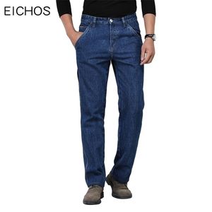 Taille haute Jeans Hommes Classique Épais Section Hiver Automne Coton Jeans Droite Homme Casual Multi Poche Lâche Denim Salopette Hommes 201111