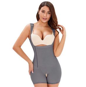 Hoge Taille Kanten Body Shaper Vrouwen Zip UDesign Buik Shapewear Band Postpartum Panty Gordel Butt Lifter Plus Size 6XL 210409786284