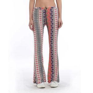 Taille haute imprimé Flare Leggings été Vintage pantalon femmes mode Sexy moulante pantalon décontracté cloche bas 220325