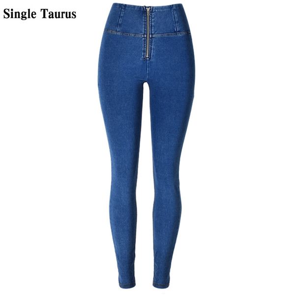 Taille haute Push Up Jeans Femme Streetwear Skinny Denim Pantalon Mujer Bleu Stretch Spandex Crayon Jeggings Survêtement Spodnie Damskie 210915