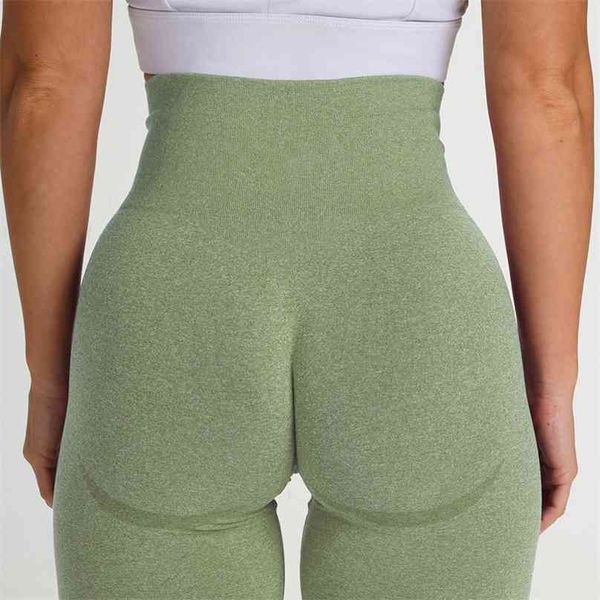 Taille haute Sport Shorts Femmes Gym Fitness Push Up Leggings Sans Couture Running Workout Pantalon Court 210719