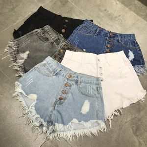 Hoge taille Tassel gebroken denim shorts vrouwen zomer Koreaanse versie raw rand rand wide been los plus size Jean Female 240415