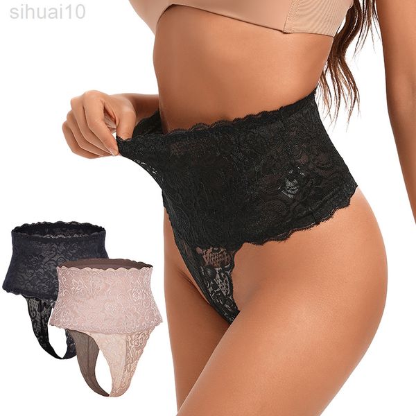 Calzoncillos de control de barriga de cintura alta Mujeres Tanga Panty Shaper Ropa interior adelgazante Butt Lifter Belly Shaping Cincher Short Body Shaper L220802