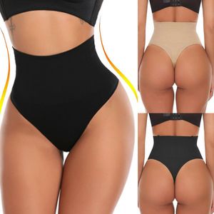 Hoge Taille Tummy Controle Slipje Vrouwen Thong Panty Shaper Afslanken Ondergoed Butt Lifter Buik Vormgeven Cincher Korte Body Shaper