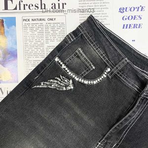 Hoge Taille Vrouwen 2022 Mode Sexy Rechte Broek Plus Size Comfortabele Retro Wasbare Zwarte Jeans Elastische Z230728