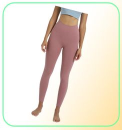 Cintura alta yoga alinhar leggings calças femininas de fitness macio elástico hip elevador em forma de calças esportivas correndo treinamento senhora 29 cores5888507