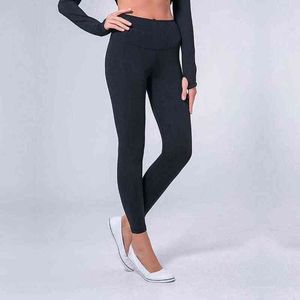 Taille haute Yoga Leggings couleur unie pleine longueur vêtements de sport femmes en cours d'exécution Fitness entraînement pantalons de sport mode Activewear LegginsMR4E