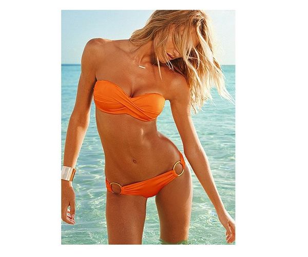 Haut de bikini taille haute pour femme - Petit buste - String - Haut de bikini impeccable - Maillot de bain sexy - Robe de plage - Séchage rapide - Protection de l'environnement - Dos nu