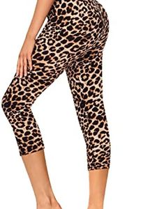 Legging capri taille haute pour femme pantalon d'exercice doux et mince pour le contrôle du ventre pour la course à pied, le cyclisme, le yoga