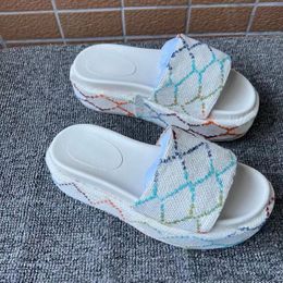 Hoge dames slippers zomerrubber sandalen strandglijbaan mode slippers slippers schoenen maat eur 35-41