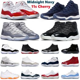 High XI 11 11s Hommes Femmes Chaussures de basket Cherry Pure Violet Cool Grey Bred 25TH Anniversary Snakeskin Concord Pantone Gamma Sports Legend Mesh Trainers Sneakers