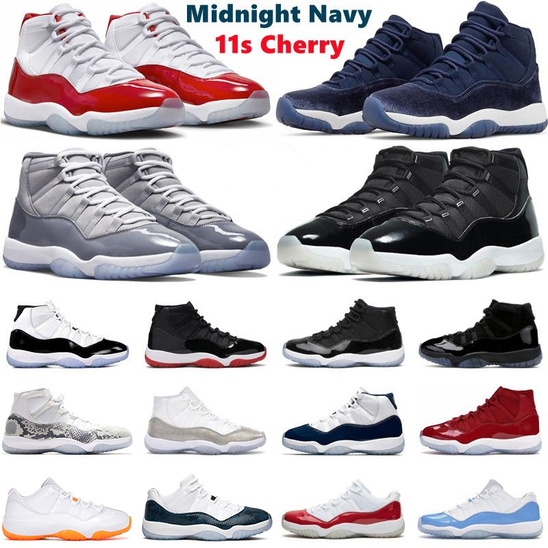 High XI 11 11s Herr Dam Basketskor Cherry Pure Violet Cool Grey Bred 25-årsjubileum Snakeskin Concord Pantone Gamma Sports Legend Mesh Trainers Sneakers