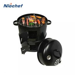 HighCapacity BBQ Grill Charcoal Stove Outdoor Bacon Portable Barbecue Grills Dubbel Deck Smoker Oven Camping Picnic Cooking 240314