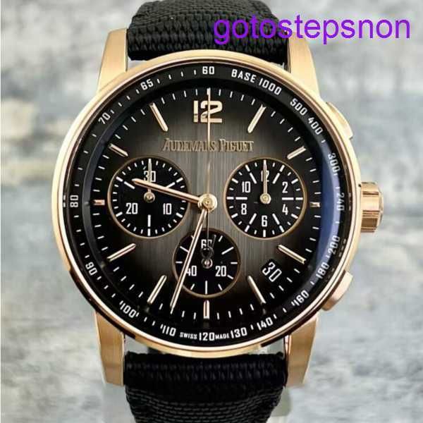 Código de vigilancia de pulsera AP Highend 11.59 Serie 26393or Rose Gold Black Plate Mens Fashion Leisure Business Sports Mechanical Timing Watch