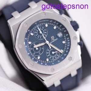 Hoogd AP Pols Watch Royal Oak Offshore 26238st Blue Plate Chronograph Mens Automatic Machinery Swiss Famous Watch Luxe Diameters 42 mm