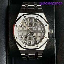 Highend AP Wrist Watch Royal Oak Series 15450st Precision Steel Grey Dial Unisexe Fashion Leisure Business Sports Mécanical Watch for Men and Women
