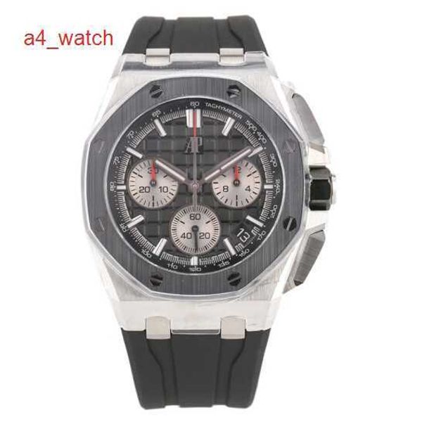 Montre-bracelet AP haut de gamme Royal Oak Offshore série 26420SO, acier de précision, anneau en céramique, dos transparent, temps pour hommes, mode, loisirs, sport, machines