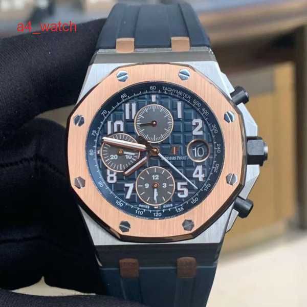 Montre-bracelet AP haut de gamme Royal Oak Offshore série 26471SR Room plaque bleue dorée Baoqilai édition limitée montre de sport chronométrée pour hommes, mode loisirs affaires