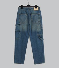 Jeans para hombre guapos de alta calidad azul diseño de impresión tridimensional de moda de diseñador de marca de gama alta talla estadounidense 2024