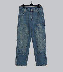 Jeans pour hommes, marque haut de gamme, design d'impression tridimensionnelle, taille américaine, bleu, haute qualité, beau