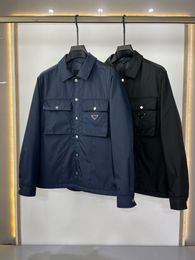 Chaquetas de diseñador de marca de gama alta, camisa de carga con retales y bolsillos a la moda, chaqueta para hombre de alta calidad de talla estadounidense