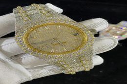 Montre en diamant personnalisée haut de gamme Mosanite Watch test de diamant réussi mouvement ETA automatique 40MM étanche en acier inoxydable 904 incrusté s9598322