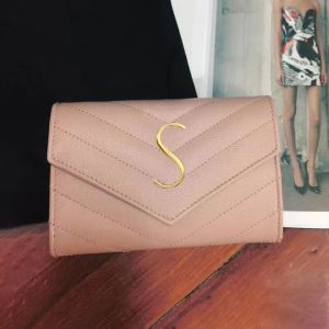 Highend kwaliteit luxe ontwerpers clutch bags lederen kaviaar portemonnees kaarthouders heren mini lamsvacht klassiek dames vierkante muntkaart sleutel portemonnee slot draagtas