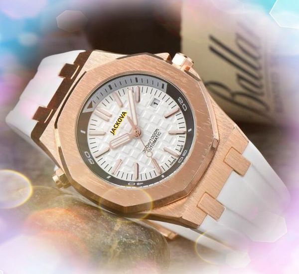 Relojes con correa de acero inoxidable y caucho de alta gama Hombres Cuarzo Batería Cronógrafo Cronómetro Diseño de múltiples estilos Lumious President Pulsera con fecha automática Reloj de pulsera regalos