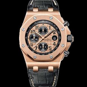 Montre-bracelet haut de gamme Montres-bracelets populaires AP Royal Oak Offshore Montre mécanique automatique en or rose 18 carats pour homme 26470OR Montre de luxe d'occasion 26470OR OO A002CR.01