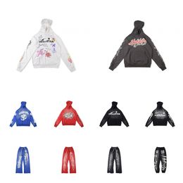 Hogere kwaliteit mode heren luxe designer hoodies wonebs mannen hoodies trui Y2k hellstar blauw yoga hoodios afdrukken met lange mouwen straat hiphop kleding A075