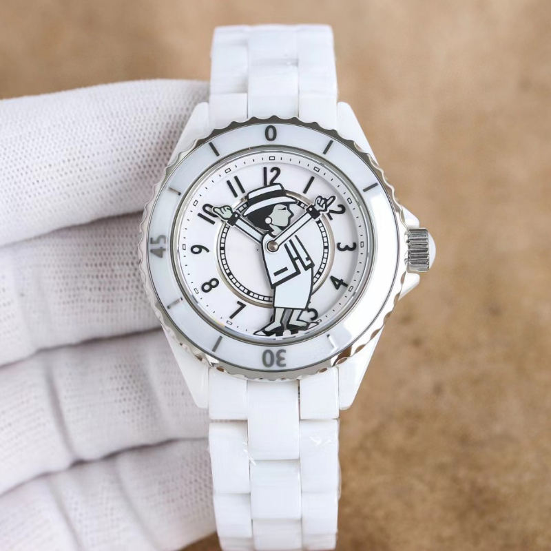 最高品質のカップルの時計セラミックケース自動機械ムーブメントサファイアミラーユニークなデザインさまざまなパターン利用可能な高級時計