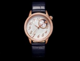 Série de déesse Egerie de la plus haute qualité montre la montre de femmes mécaniques ultra-minces avec diamètre de mouvement auto-remontant 1088L Diamètre de la lune de 37 mm N2