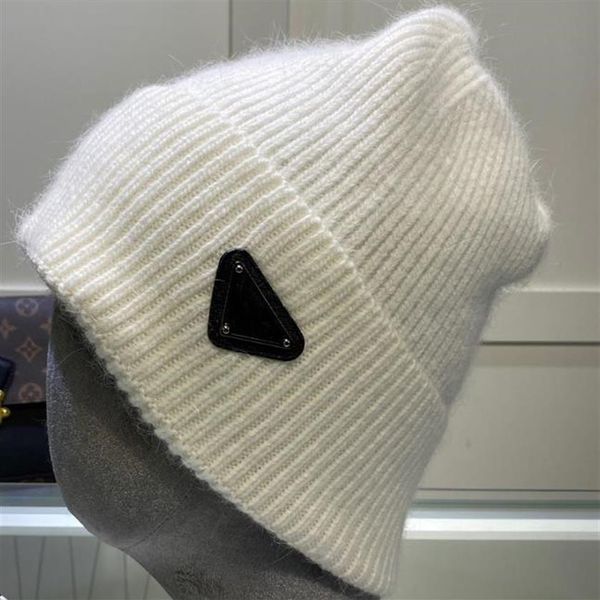 Version la plus élevée bonnets chapeaux hommes et femmes modèles bonnet bonnet d'hiver bonnet en laine tricoté plus bonnet de velours skullies masque plus épais Frin267w