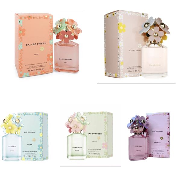 Versión más alta Fragancia Perfume Perfect For Woman EDP 75ml Colonia Al por mayor Eau Eau así Fresh Skies Fresh Daze Paradish Durante 75 ml de entrega rápida