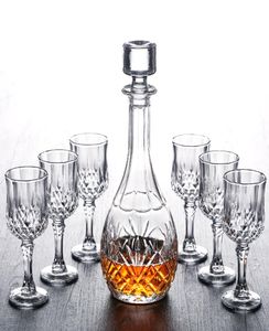Drinkware HighGrade Good Quality Crystal Set Set Creative Vodka Wine Decanter Whisky Glasses Set Wine Bottle and tass Set7535802