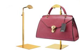 Miroir Highgrade Titanium Gold Handbag Affiche Stand Women039s Sac Afficher Rack Staintess en acier Purse porte-perruque Colaire Colthing S5807593