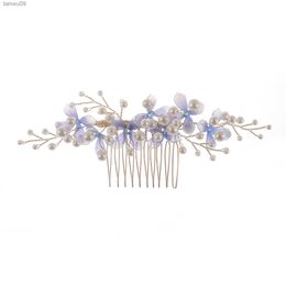 Peigne à cheveux de mariage de haute qualité accessoires d'outils de coiffure avec fleur douce pour les bijoux de coiffure quotidiens féminins L230704