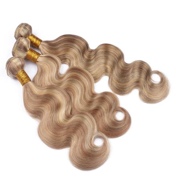 Highlight Human Hair Weaves 3 Bundle Deals Body Wave Brésilien Vierge Cheveux Humains Piano Miel Blonde Extension de Cheveux 27 613 Mix Bun3773086