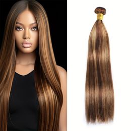 Mettez en surbrillance P4 / 27 Hair 1 Bundles Brazilian Cabelo Humano Virgem REMI HUMAIN NON SMINT Honey Blonde Bundles pour les femmes Extensions de cheveux polyvalents durables