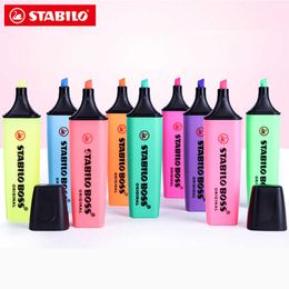 Surligneurs 1 Pcs Allemand STABILO Surligneurs Macaron Surligneur Les étudiants utilisent une grande capacité Bonbons Couleur Kawaii Papeterie Fournitures Scolaires J230302