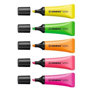 Highlighters 1 stks Stabilo Neon Color Highlighter Marker Pen Pen Tip voor tekenen Schilderpapier Kopie Fax School F826 J230302