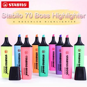 Highlighters 1 stks Stabilo Textmarker Originele 70 markeerstift Kinderen Stroke Key Mark met grote capaciteit kleur kleine verse marker pen J230302